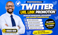 promote twitter URL link to increase impression engagement and for monetization