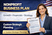 create a professional nonprofit business plan, strategy and financial forecast