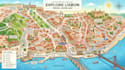 create travel map, tourist map, route map, illustrated guide map design