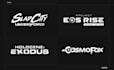 design a sci fi, cyberpunk, futuristic animated game logo