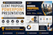 create client proposal powerpoint, marketing presentation, business product