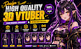 design high quality 3d vtuber vrm model rigged and stream ready