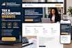 build income tax website tax prep finance landing page accounting website