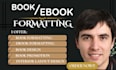 do book formatting, ebook formatting, amazon KDP kindle paperback design