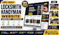 build locksmith website, handyman website, landing page, garage door