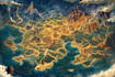 make a fantasy map illustration for map