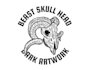 create outstanding ram skull mascot logo with express delivery