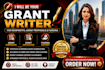 do grant submission, grant application and funding support