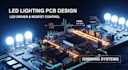design led lighting pcb, led driver, mosfet control and dimming systems