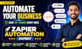 setup zapier automation, zapier integration, make com, ai n8n automation expert