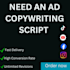 write a high converting video ad script foryoutube and etc