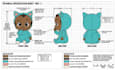 provide custom plushie reference sheet tech pack stuffed animal and ych concept