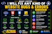 fix PHP, HTML, CSS, and javascript bugs quickly