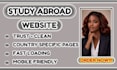 study abroad website, education consultancy website, student placement website