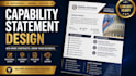 design a professional capability statement for government contracts