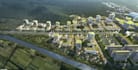 create 3d urban masterplan large scale waterfront city layout real estate render