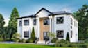 remodel residential property,curb appeal,stone facade house,elevation cgi render