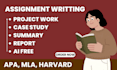 write assignment work, project work for college and university