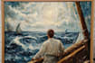 create oil painting scene with dramatic composition
