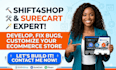 develop fix bugs and customize your shift4shop surecart ecommerce store