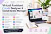 be virtual assistant, executive assistant, canva designer, social media manager