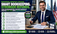 do bookkeeping, prepare financials and file 1120, 1065 with tax optimization
