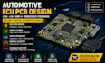 design automotive ecu pcb, can lin obd, digital cluster and firmware ecu at90can