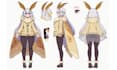 draw character reference sheet for vrchat avatar, vtuber model, vrm, mmd, sfm