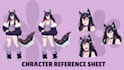 draw custom character sheet, reference sheet, anthro ref sheet, character design