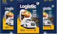 do a logistics and trucking with attractive dispatch flyer