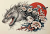 making a tattoo design in japanese style