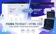 convert figma to react  HTML CSS responsive frontend
