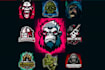 design professional gaming mascot logo and characters