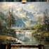 paint landscape in real oil painting