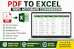 convert PDF to excel with clean formatting and no merged cells