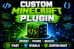 develop custom minecraft plugins for spigot, paper, and bukkit