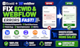 ecwid webflow checkout fix payment error mobile bug speed seo cart issue store