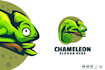 do modern high quality amazing chameleon logo