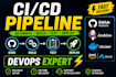 setup cicd pipeline using github actions, jenkins or azure devops