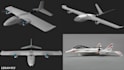 model cinematic 3d spaceship, spacecraft, rc plane, vtol drone, sci fi vehicles