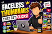 design viral faceless youtube thumbnails that get clicks