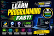 teach python, cpp, csharp, and programming with oop concepts