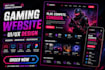 do gaming website design in figma