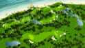 design 3d golf course terrain, golf resort, golf course landscape, golf course