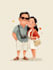 create professional caricatures for couples or wedding gift