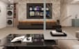 arrange cgi 3d basement studio interior,open shelving unit, kitchen design,lobby