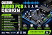 do audio pcb for amplifiers, dac, mixers and embedded mcu systems tvs iot device