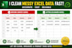 clean messy excel data and organize spreadsheets