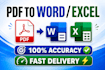 convert pdf to word or excel manually with accuracy and formatting