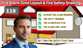 prepare fire alarm zone layout, fire alarm block plan,fire safety drawings